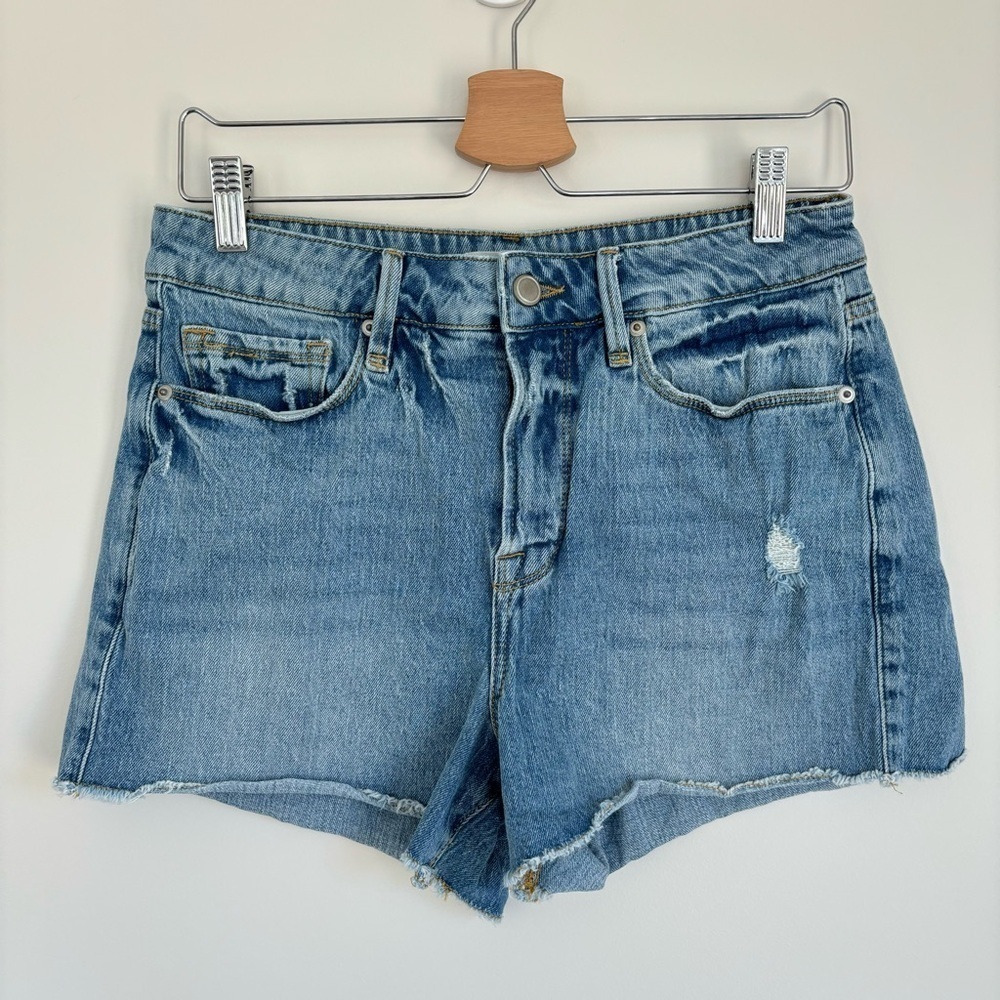 Good American Good Curve Denim Cut Off Jean Shorts 4/27 - Picture 4 of 12